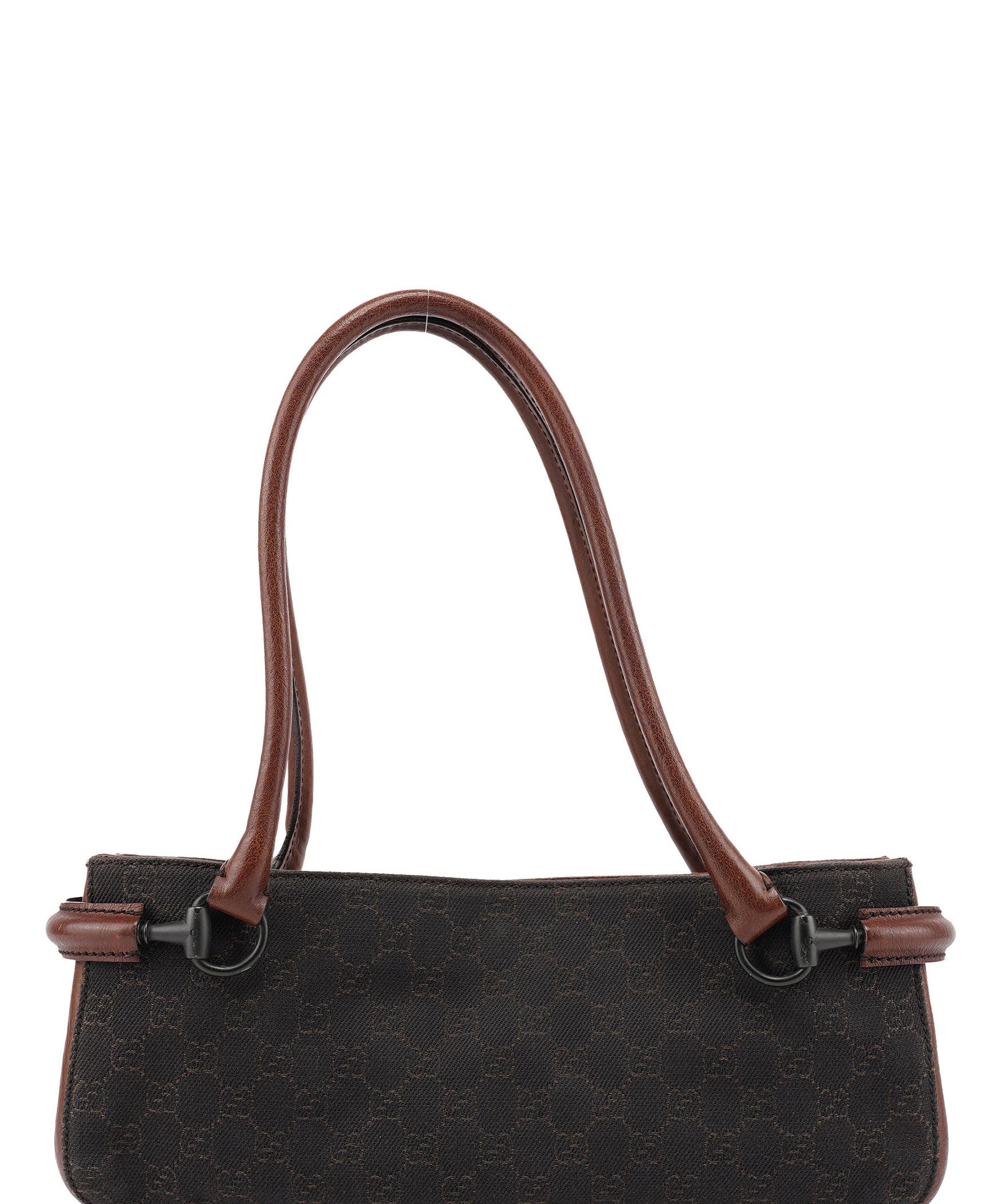 Gucci 101345 Brown GG Horsebit Tote Bag