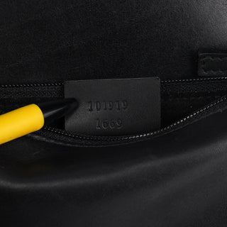 Gucci 101919 Black Leather Ring Handle Tote Bag