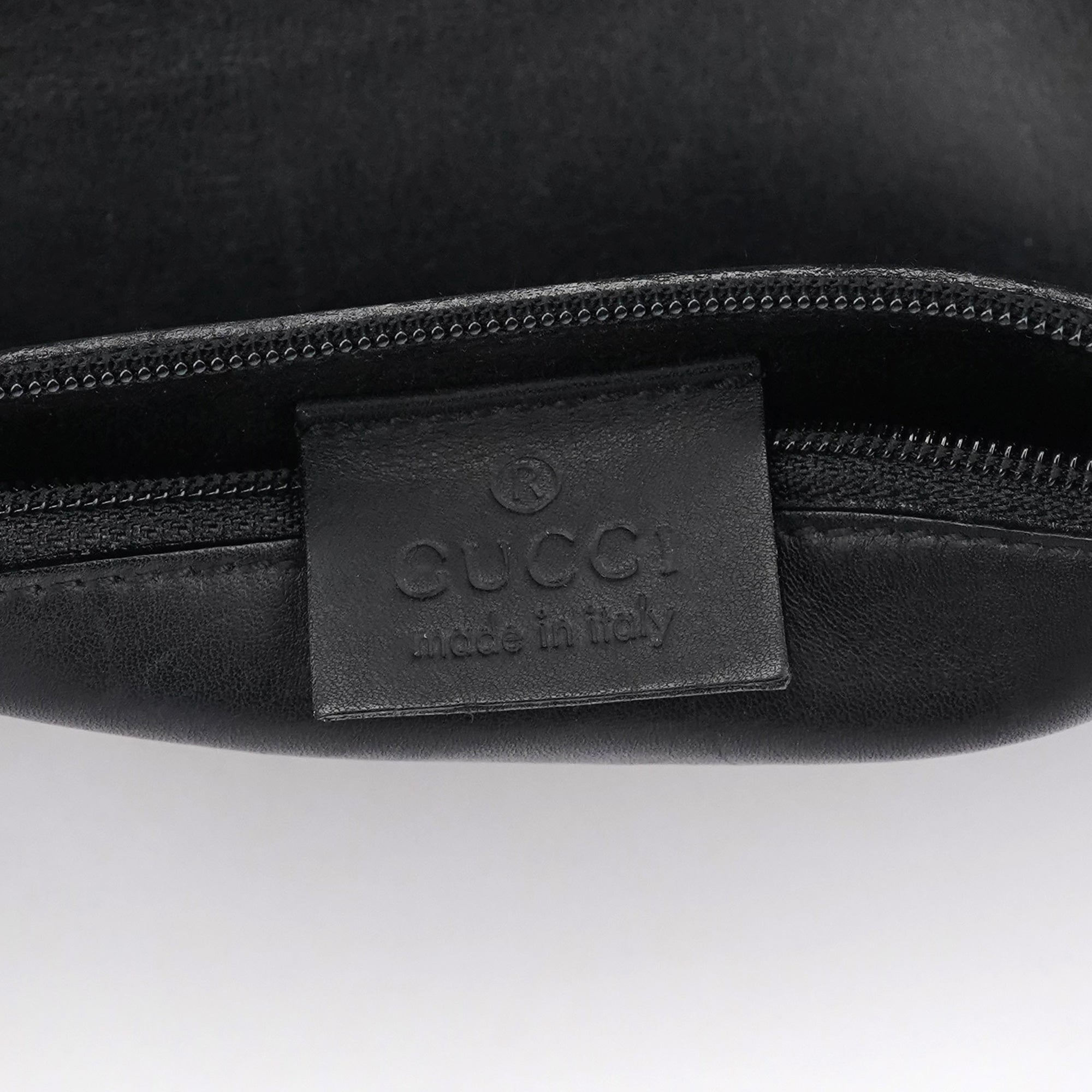 Gucci 101919 Sac cabas à anneaux en cuir noir