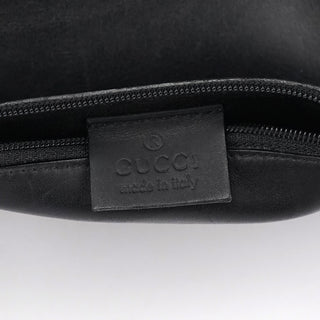 Gucci 101919 Black Leather Ring Handle Tote Bag