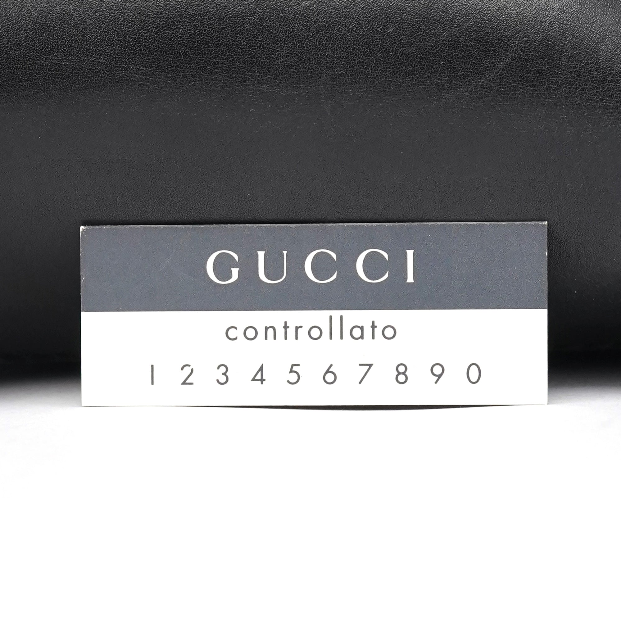 Gucci 101919 Sac cabas à anneaux en cuir noir
