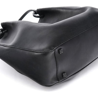 Gucci 101919 Black Leather Ring Handle Tote Bag