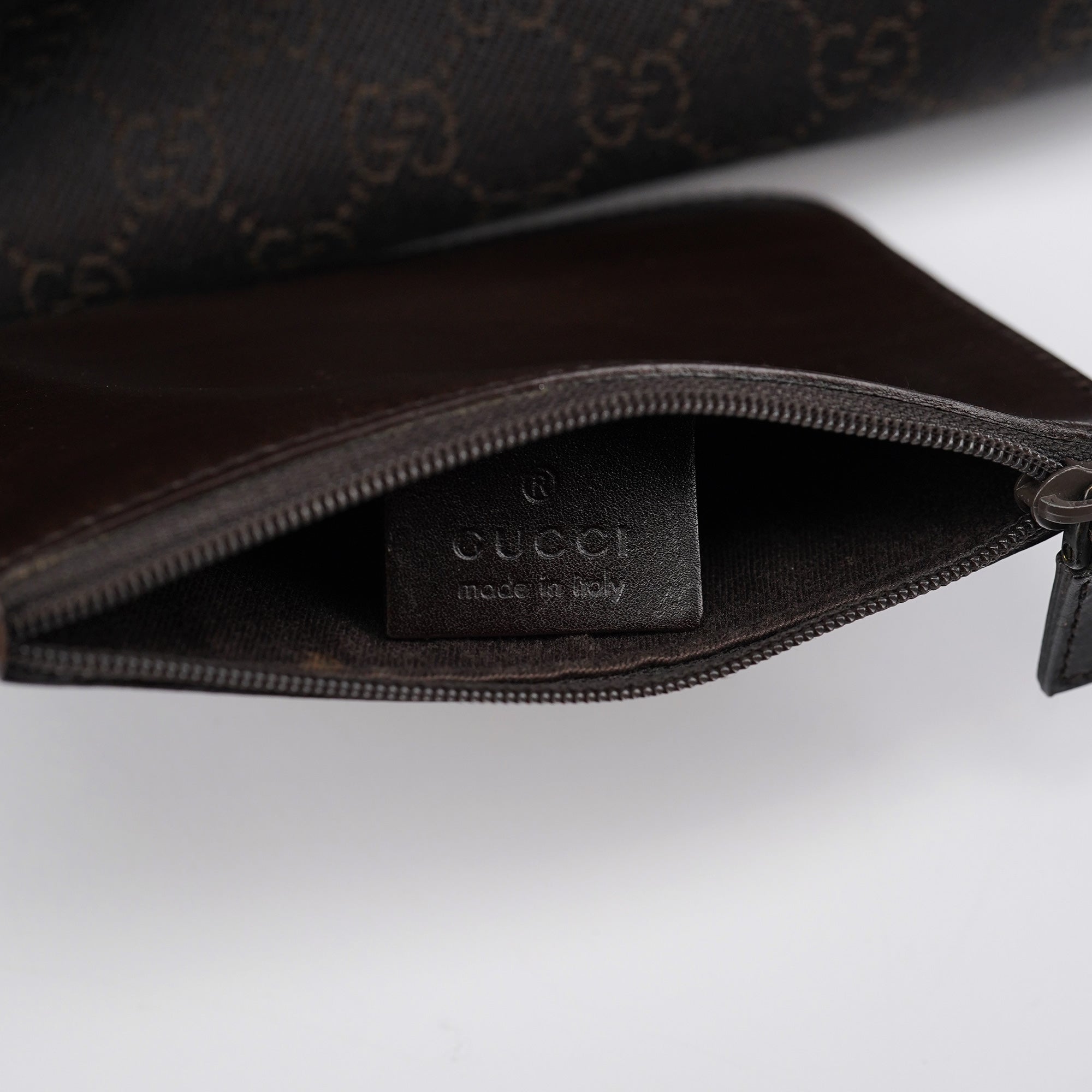Gucci 101919 Brown GG Leather Tote Bag