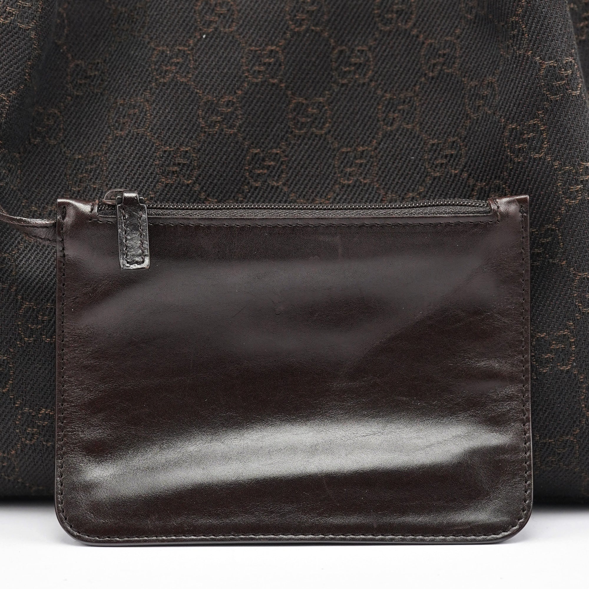 Gucci 101919 Brown GG Leather Tote Bag