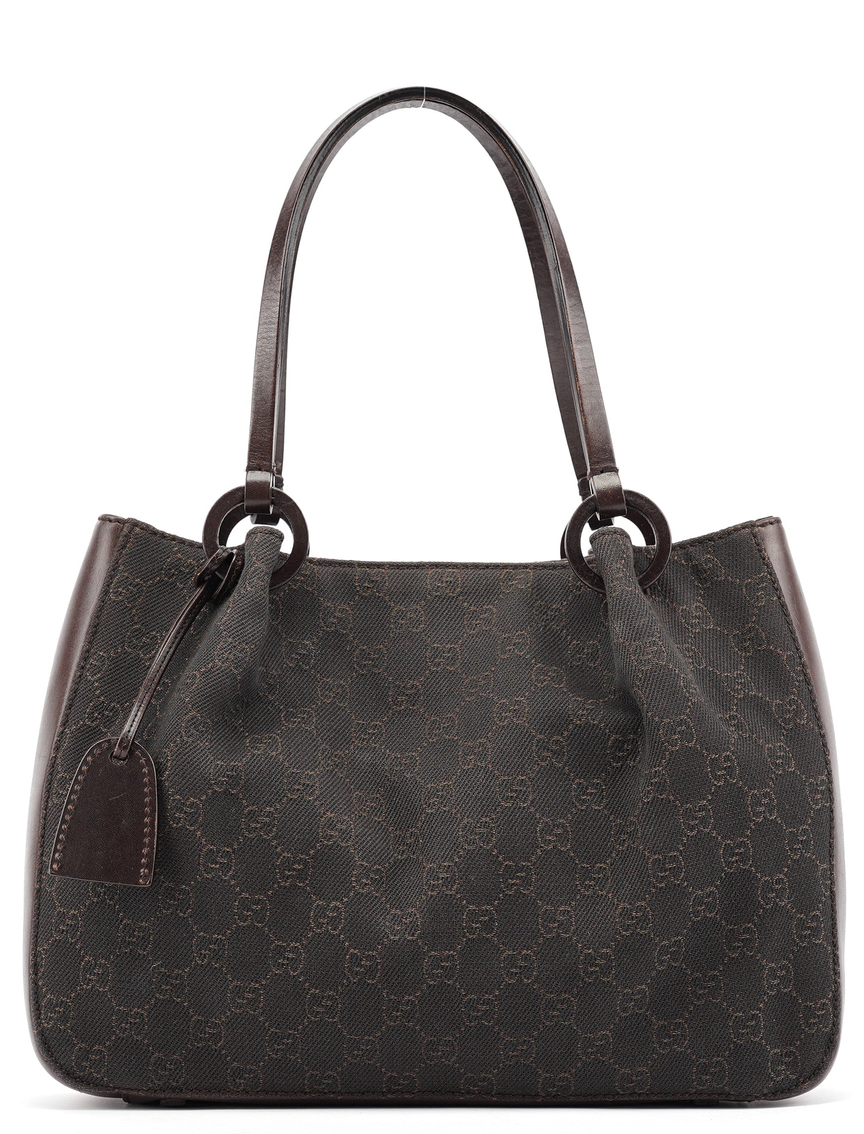 Gucci 101919 Brown GG Leather Tote Bag