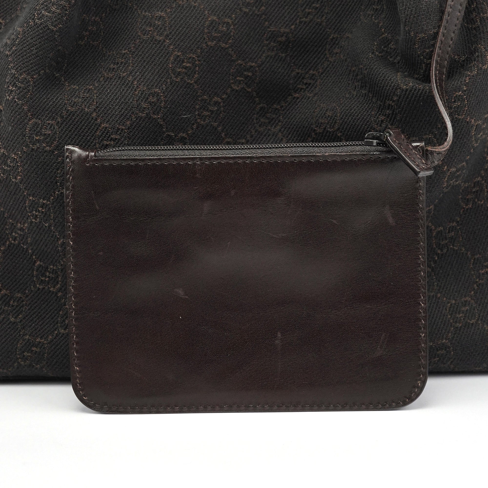 Gucci 101919 Sac cabas en toile GG et cuir marron