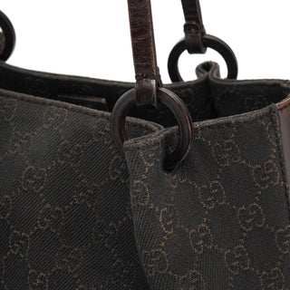 Gucci 101919 Brown GG Leather Tote Bag