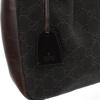 Gucci 101919 Brown GG Leather Tote Bag