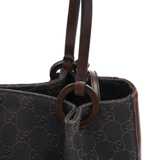 Gucci 101919 Brown GG Leather Tote Bag