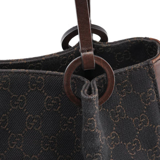Gucci 101919 Brown GG Leather Tote Bag