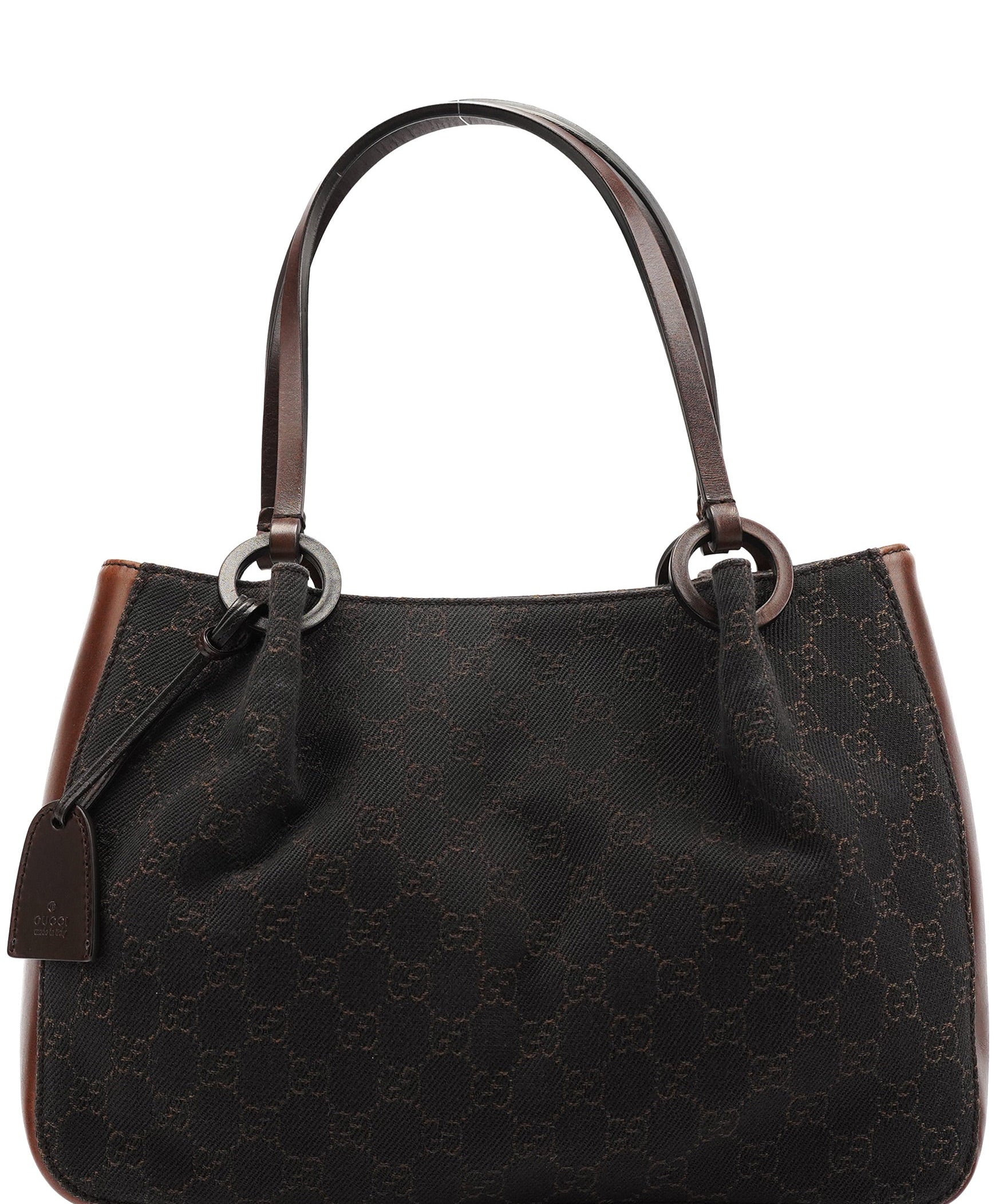 Gucci 101919 Borsa tote GG in pelle marrone