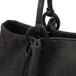 Gucci 101920 Brown GG Leather Tote Bag