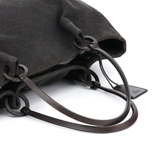 Gucci 101920 Brown GG Leather Tote Bag