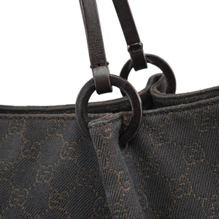 Gucci 101920 Brown GG Leather Tote Bag