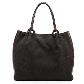 Gucci 101920 Brown GG Leather Tote Bag