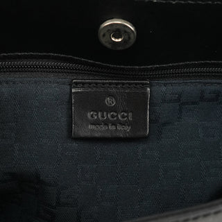 Gucci 101971 Black Calfskin Leather Horsebit Tote Bag
