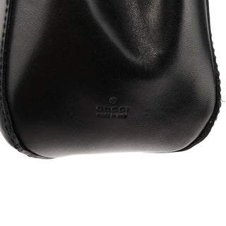 Gucci 101971 Black Calfskin Leather Horsebit Tote Bag
