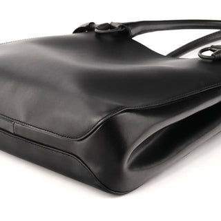 Gucci 101971 Black Calfskin Leather Horsebit Tote Bag