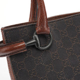 Gucci 101971 Brown GG Horsebit Tote Bag
