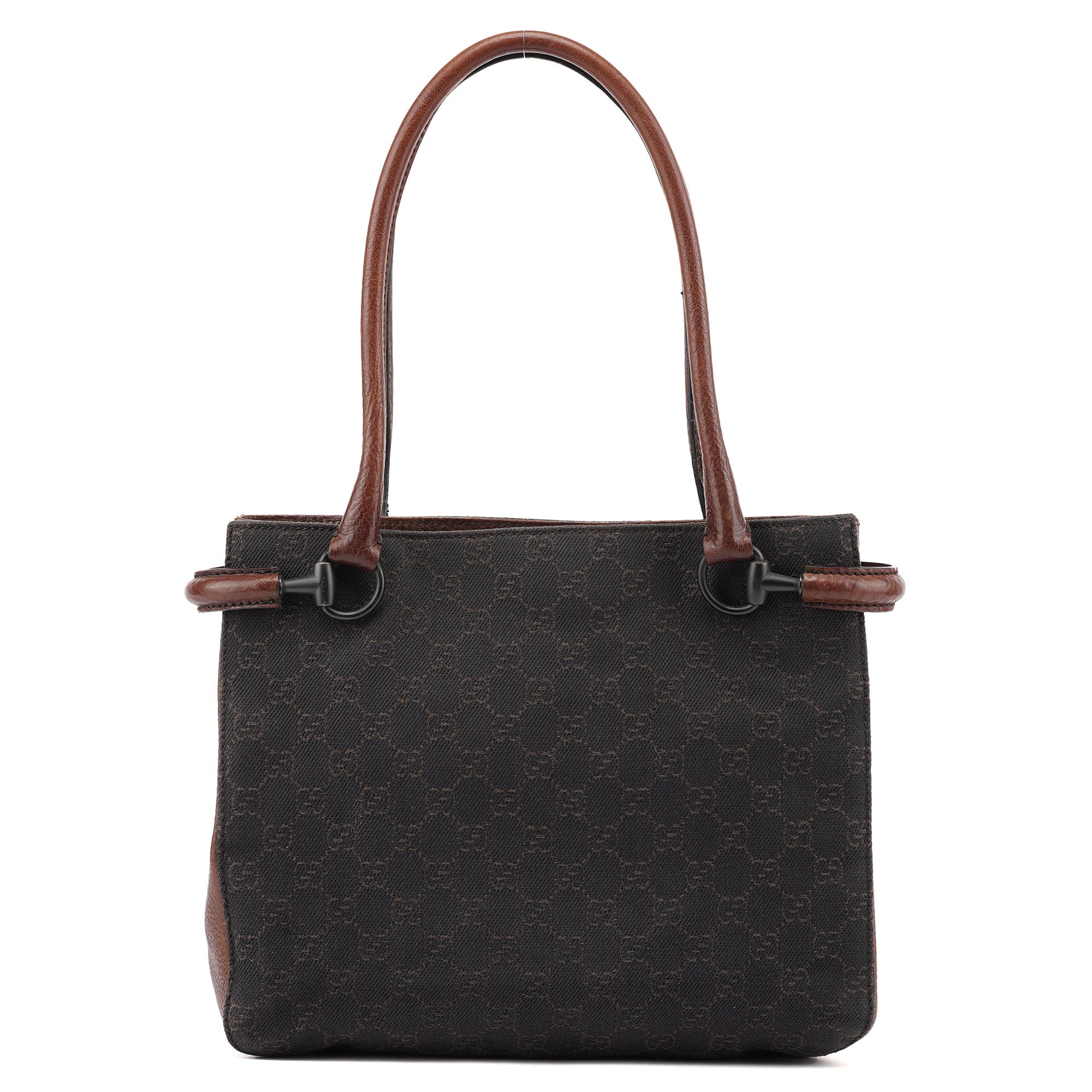 Gucci 101971 Brown GG Horsebit Tote Bag