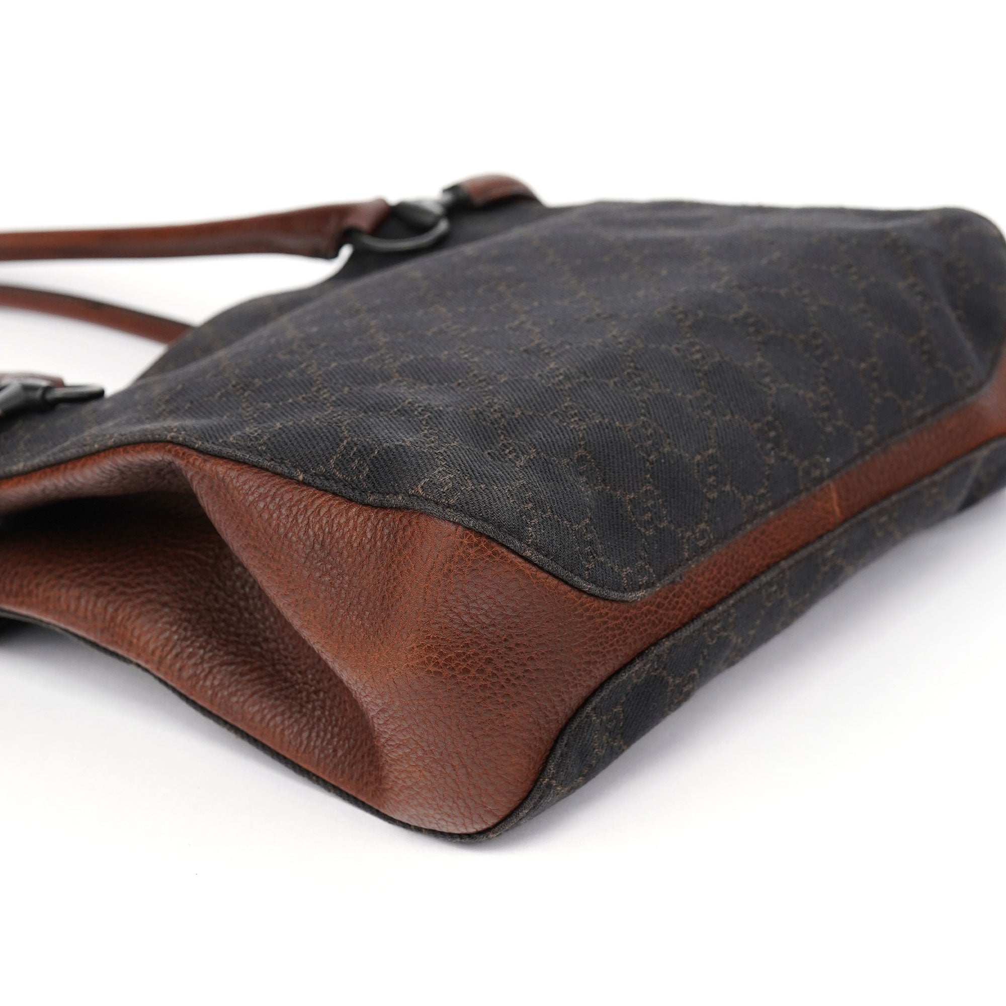 Gucci 101971 Brown GG Horsebit Tote Bag
