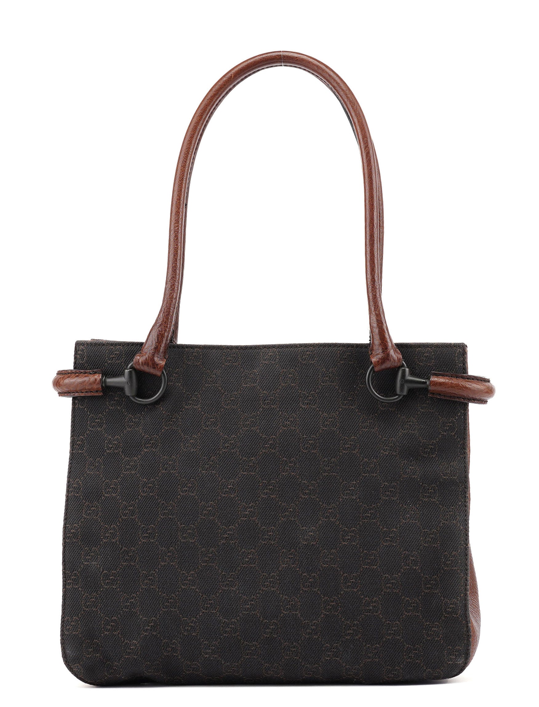 Gucci 101971 Brown GG Horsebit Tote Bag