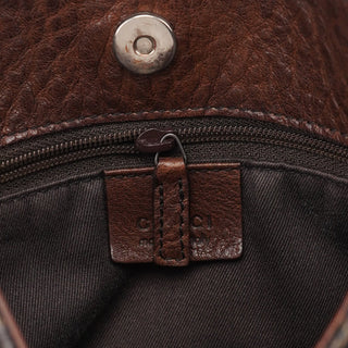 Gucci 101971 Brown GG Horsebit Tote Bag