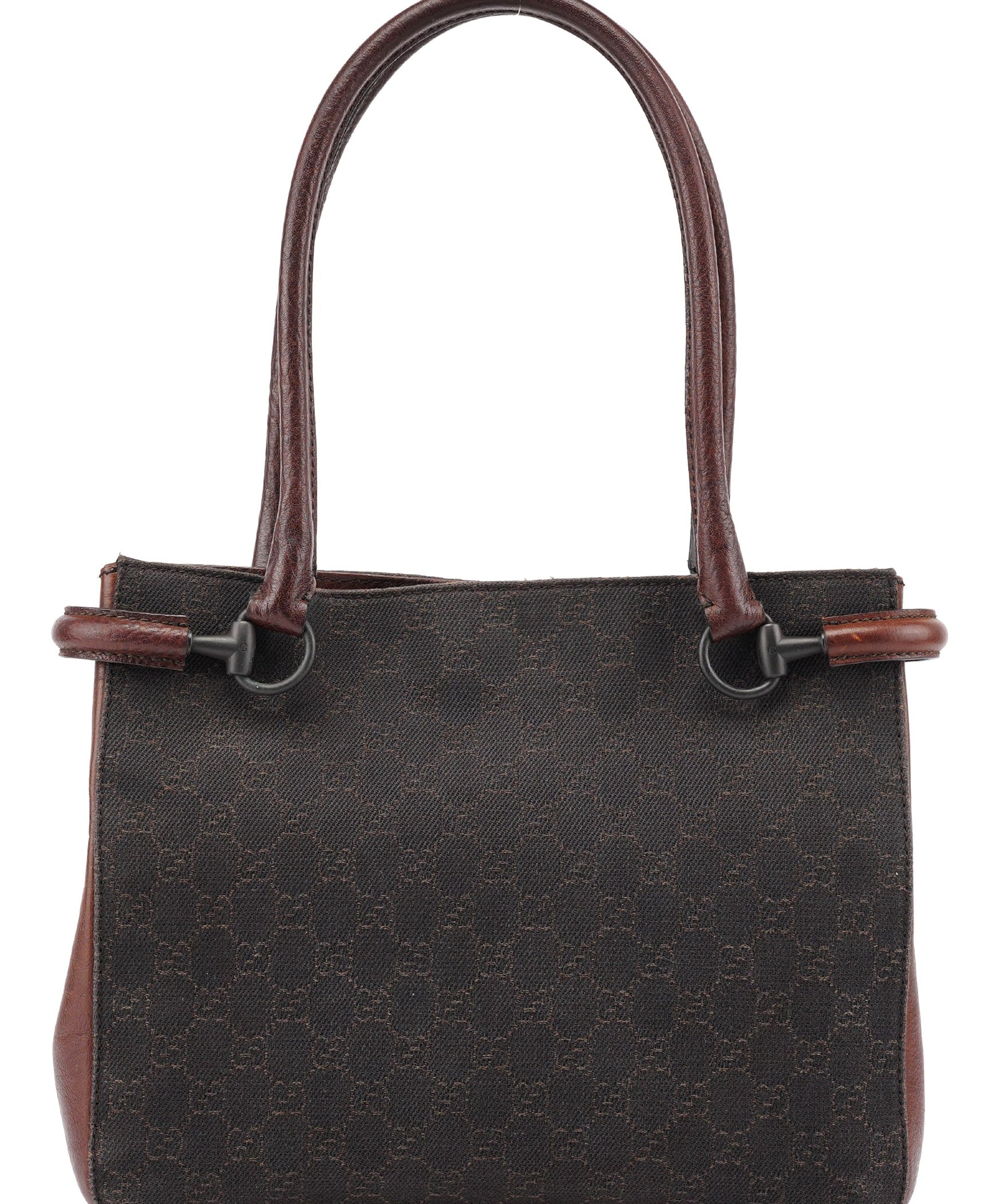 Gucci 101971 Brown GG Horsebit Tote Bag