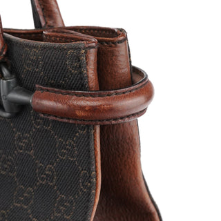 Gucci 101971 Brown GG Horsebit Tote Bag