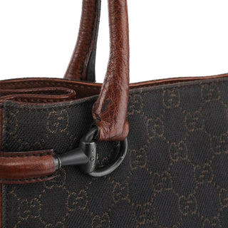Gucci 101971 Brown GG Horsebit Tote Bag