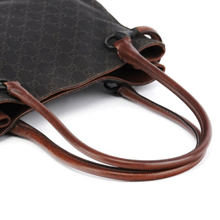 Gucci 101971 Brown GG Horsebit Tote Bag
