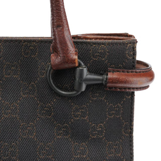 Gucci 101971 Brown GG Horsebit Tote Bag