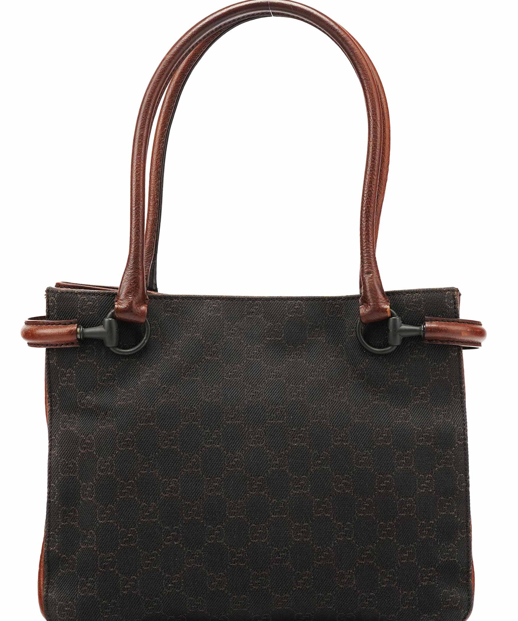 Gucci 101971 Brown GG Horsebit Tote Bag