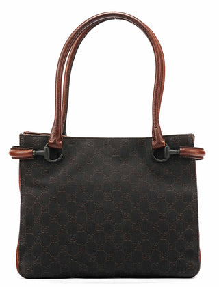 Gucci 101971 Brown GG Horsebit Tote Bag
