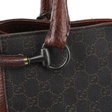 Gucci 101971 Horsebit tote i brunt GG canvas