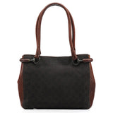 Gucci 101971 Horsebit tote i brunt GG canvas