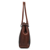 Gucci 101971 Horsebit tote i brunt GG canvas