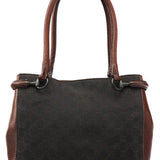 Gucci 101971 Horsebit tote i brunt GG canvas