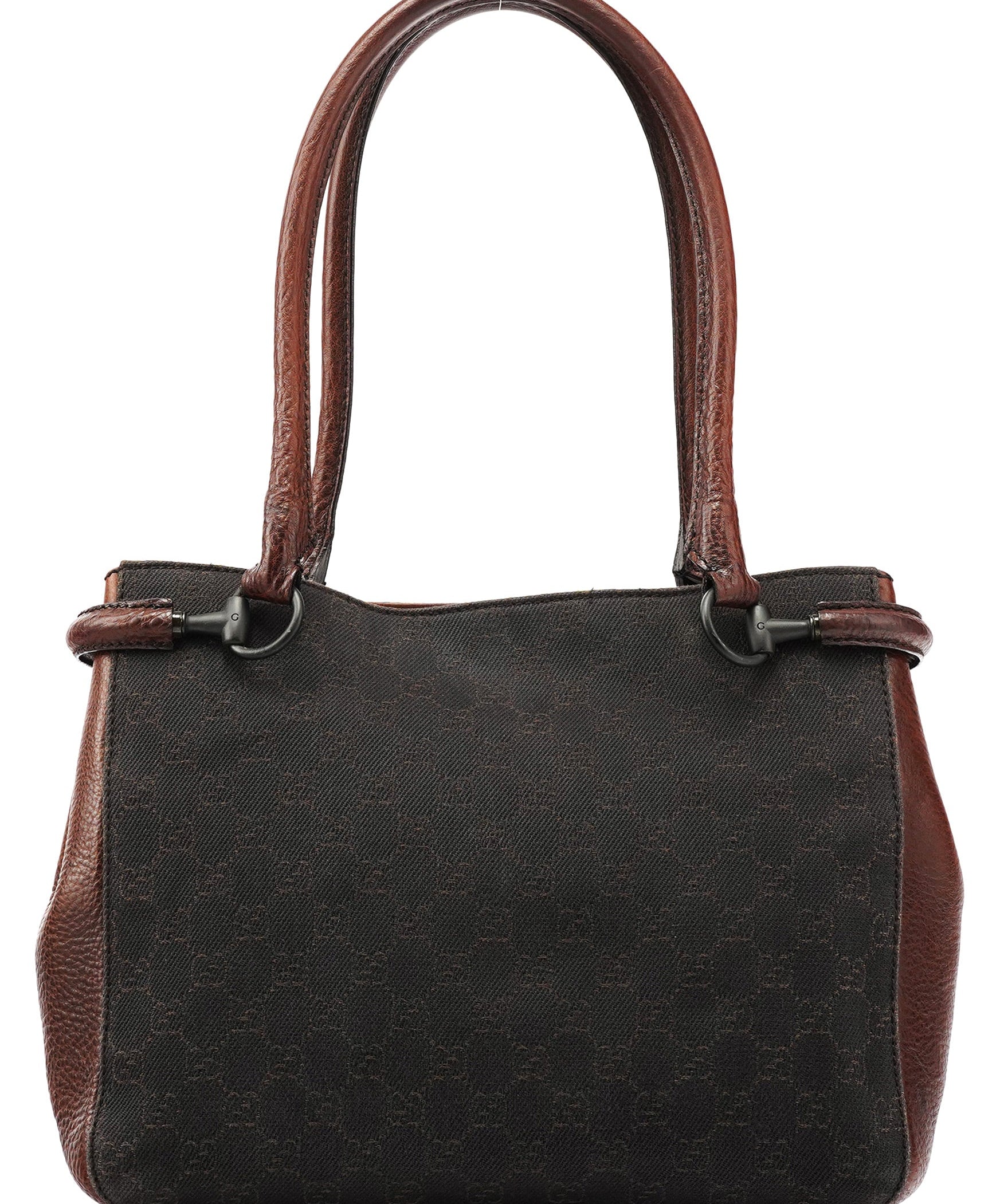 Gucci 101971 Brown GG Horsebit Tote Bag