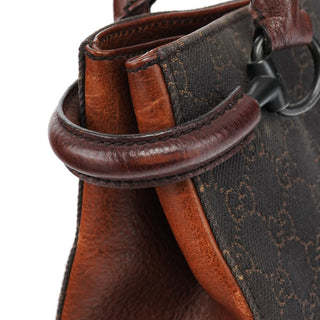 Gucci 101971 Brown GG Horsebit Tote Bag