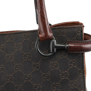 Gucci 101971 Brown GG Horsebit Tote Bag