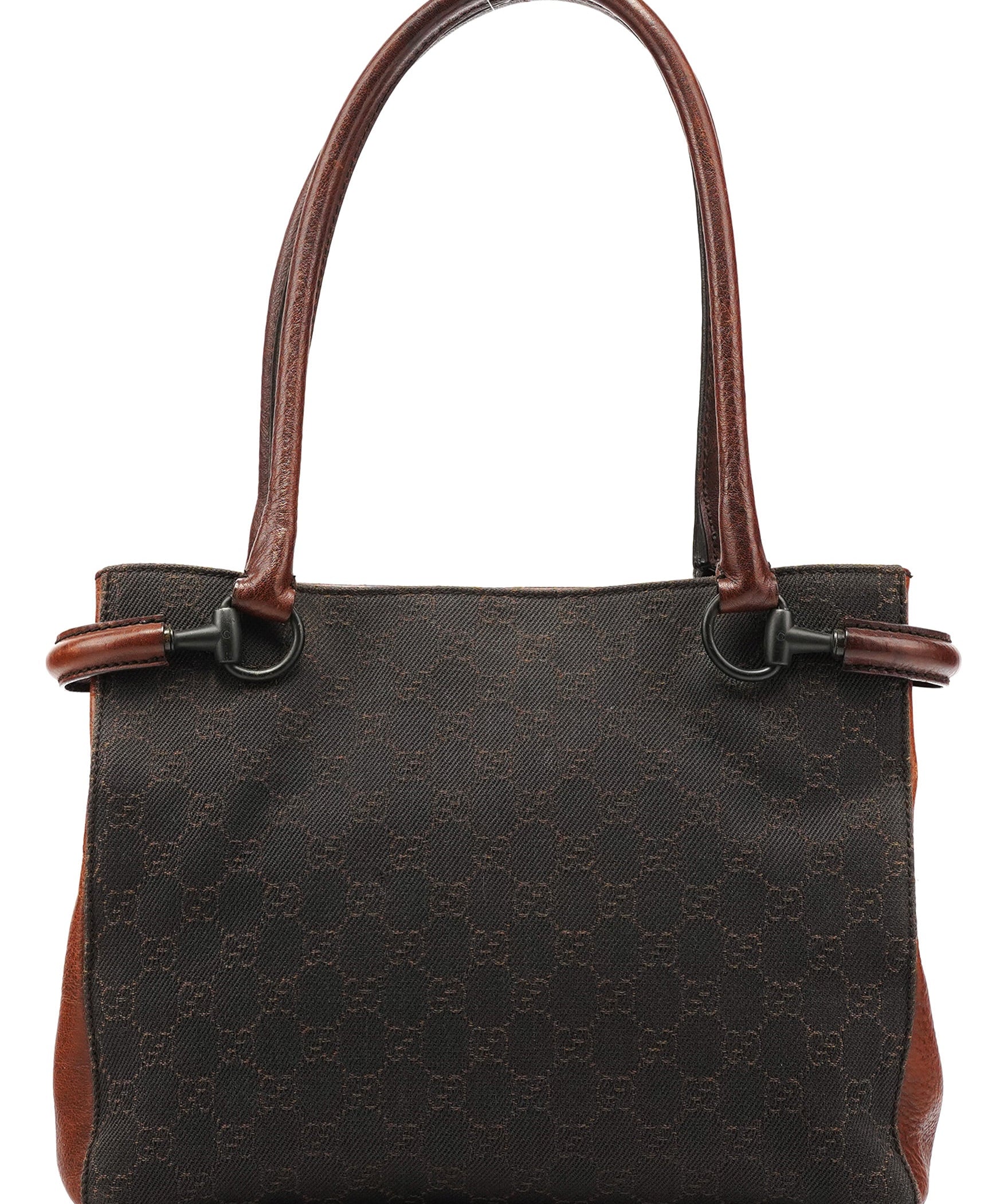 Gucci 101971 Brown GG Horsebit Tote Bag