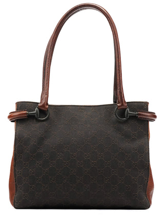 Gucci 101971 Brown GG Horsebit Tote Bag