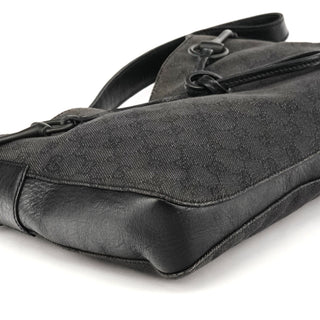 Gucci 101975 Anthracite GG Horsebit Shoulder Bag