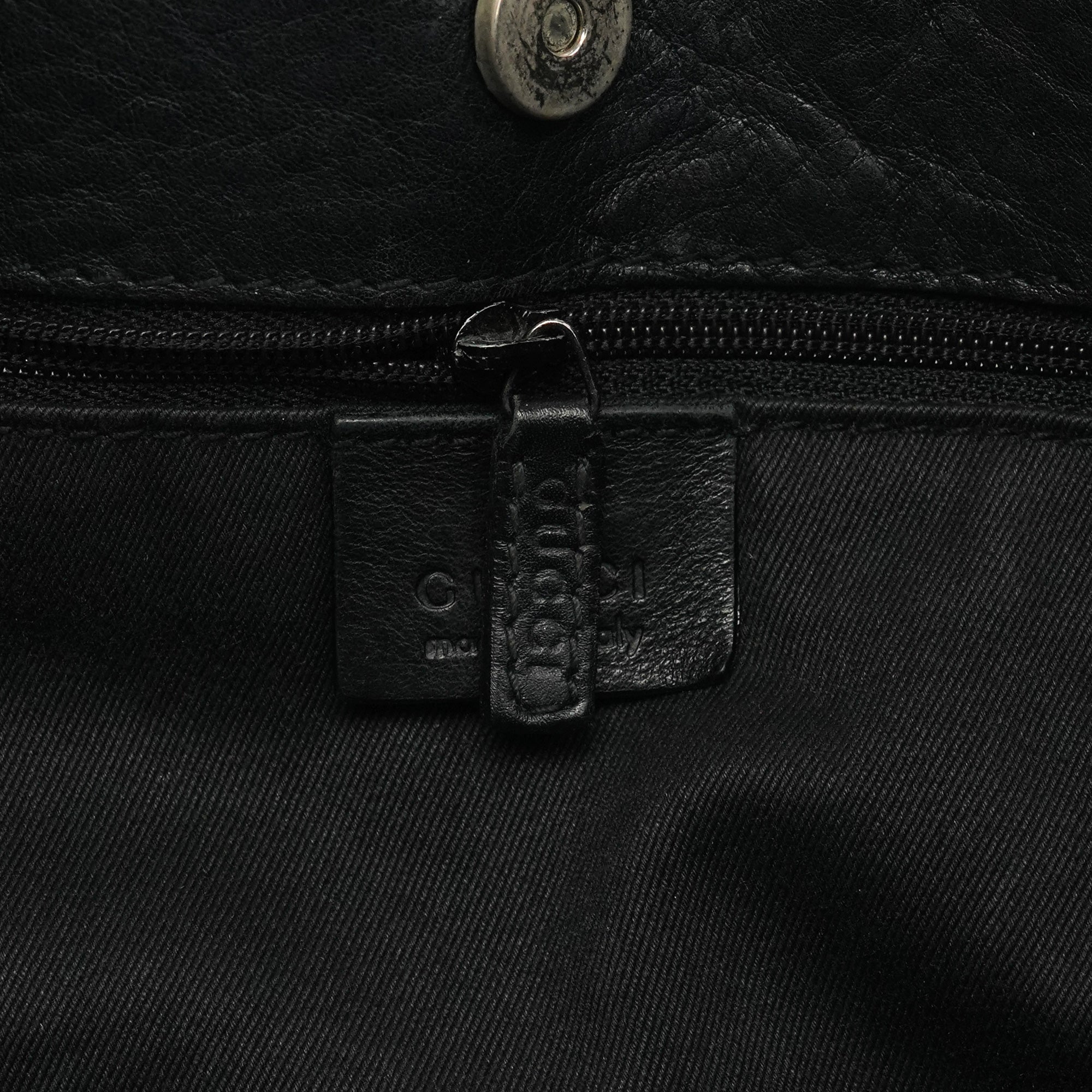 Gucci 101975 Sac porté épaule GG Horsebit en toile GG anthracite