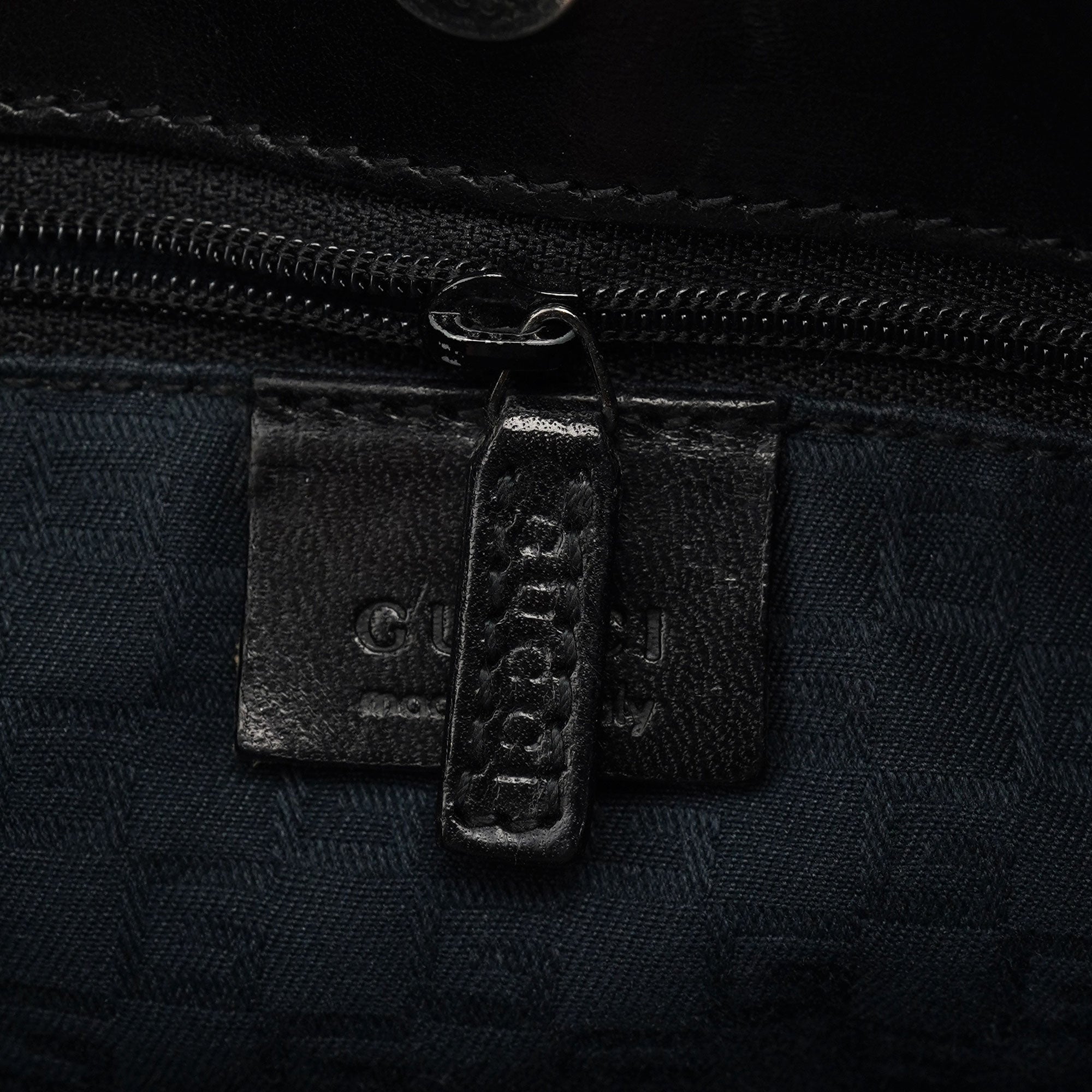 Gucci 101975 Black Suede Horsebit Shoulder Bag