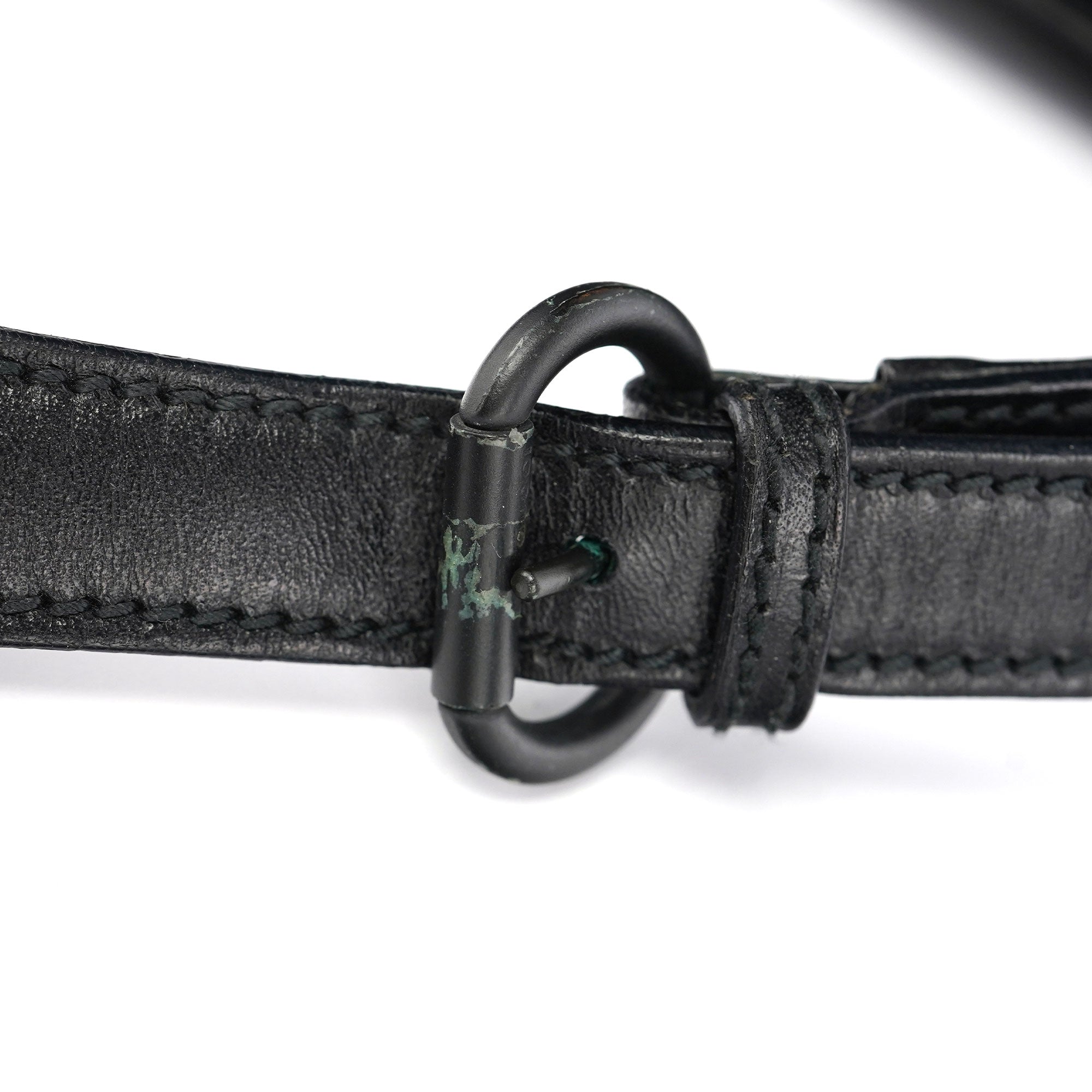 Gucci 101975 Black Suede Horsebit Shoulder Bag