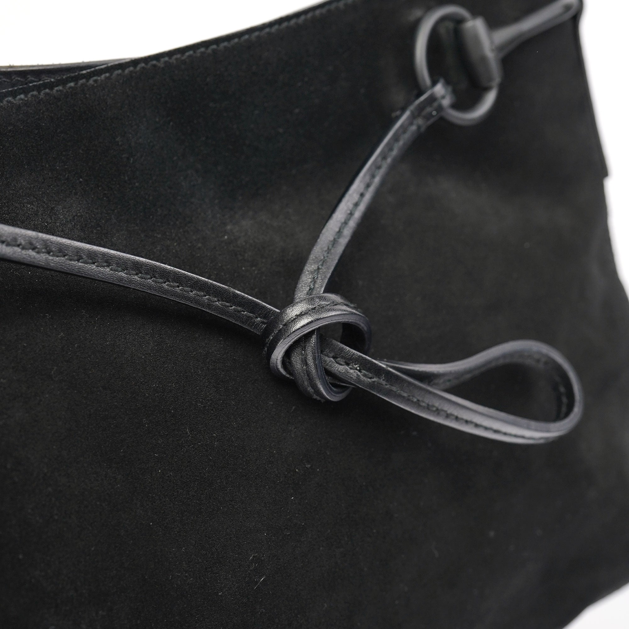 Gucci 101975 Black Suede Horsebit Shoulder Bag