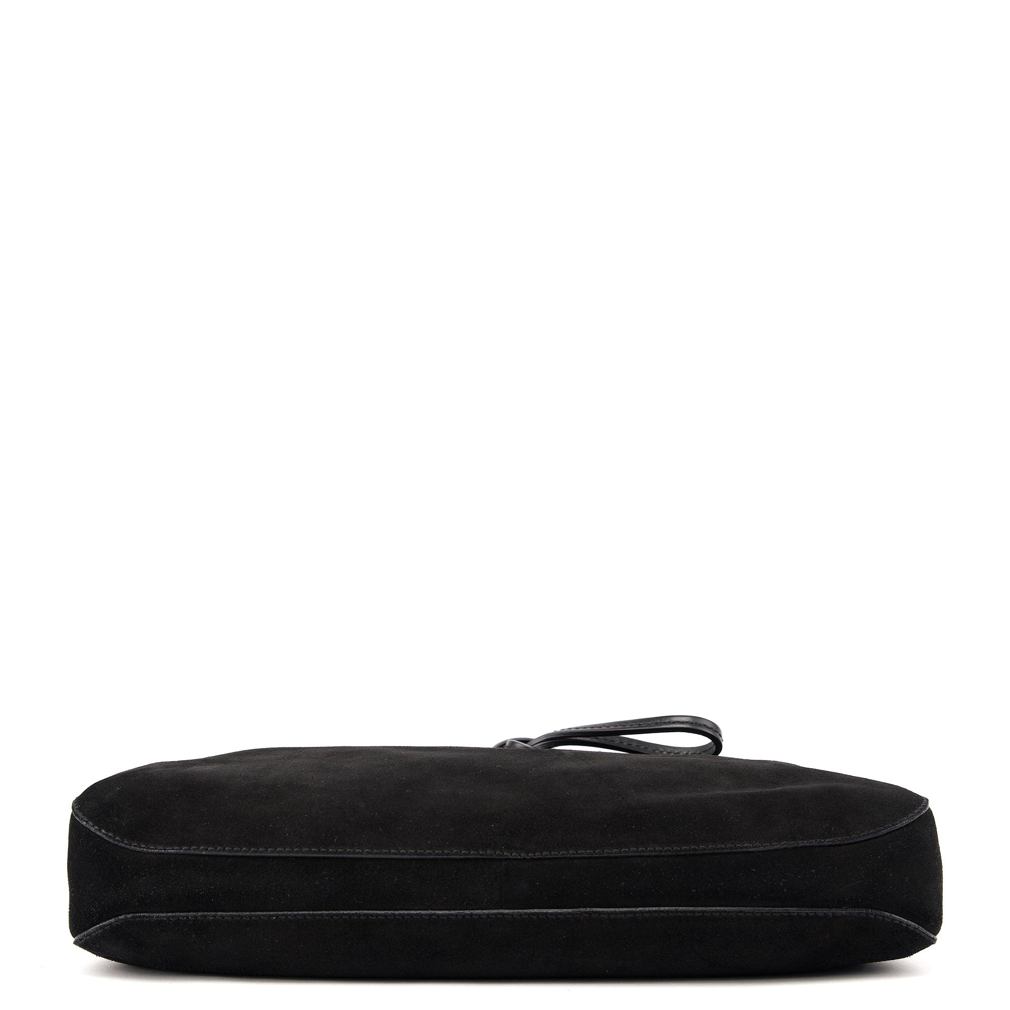 Gucci 101975 Black Suede Horsebit Shoulder Bag