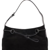 Gucci 101975 Black Suede Horsebit Shoulder Bag